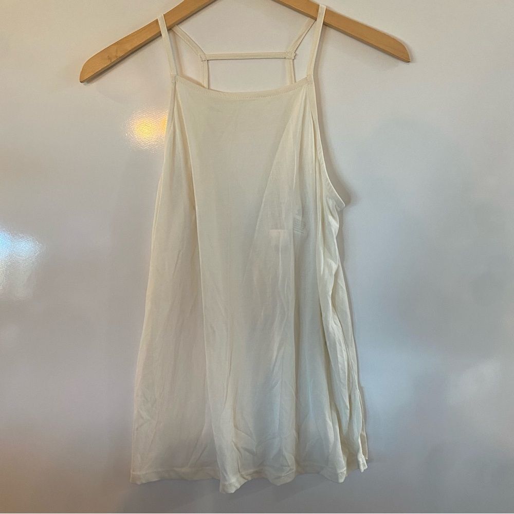 Anthropologie Eri+Ali super soft white sleeveless blouse tank size small NWT